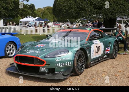 Aston Martin DBR9 (2006), Concours of Elegance 2025, Hampton Court Palace, London, Großbritannien, Europa Stockfoto