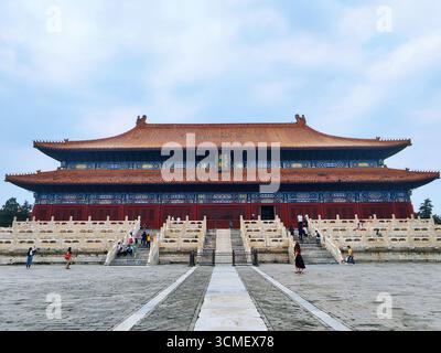 Kaiserlicher Ahnentempel (Taimiao) Haupthalle, Peking, China Stockfoto