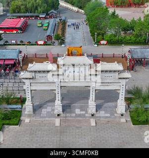 Luftaufnahmen des Shaolin-Tempels im Shaoshi-Berg, Stadt Dengfeng, Stadt Zhengzhou, Provinz Henan Stockfoto
