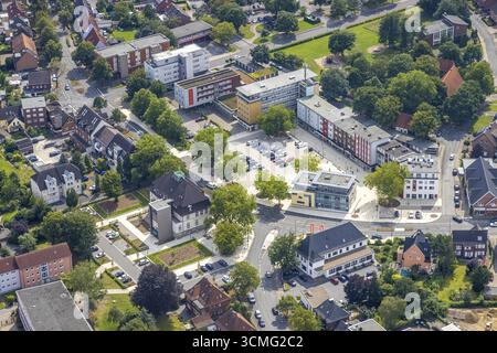 Luftaufnahme, Heessener Markt und Rathaus Bürgeramt Heessen Amtsstraße in Hamm-Heessen, Hamm, Ruhrgebiet, Nordrhein-Westfalen, Deutschland, Autorität Stockfoto