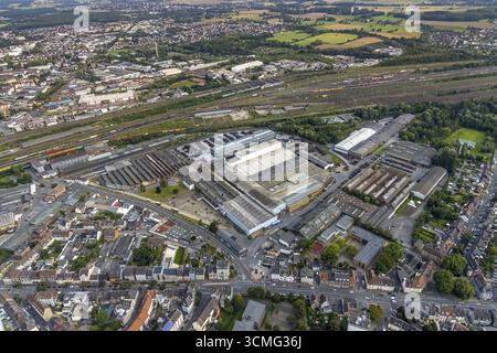 Luftaufnahme, WDI Westfaelische Drahtindustrie in Mitte, Wilhelmstraße, Buergerzentrum Wilhelmstraße, Hamm, Ruhrgebiet, Nordrhein-Westfalen, Deutsch Stockfoto