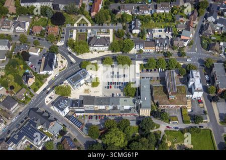 Luftaufnahme, Heessener Markt und Rathaus Bürgeramt Heessen Amtsstraße in Hamm-Heessen, Hamm, Ruhrgebiet, Nordrhein-Westfalen, Deutschland, Autorität Stockfoto