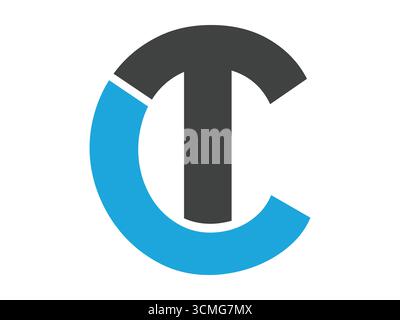 Abstrakter Letter CT Icon Vektor mit modernem Alphabetstil, kreativem Monogramm-Symbol, minimalistischer Logo-Vorlage für Branding, Unternehmensidentität, Korpora Stock Vektor