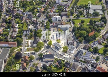 Luftaufnahme, Heessener Markt und Rathaus Bürgeramt Heessen Amtsstraße in Hamm-Heessen, Hamm, Ruhrgebiet, Nordrhein-Westfalen, Deutschland, Autorität Stockfoto