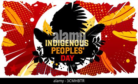 Tag der Ureinwohner - Vektor-Illustration Stock Vektor