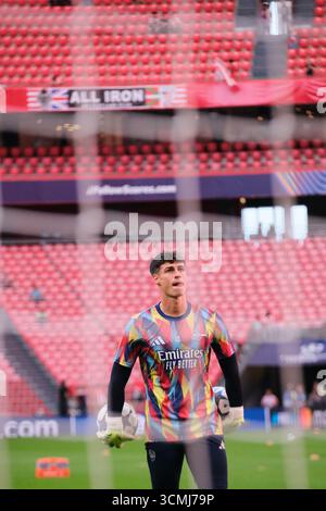 Bilbao, Biskaya, Spanien - 16. September 2025: Kepa Agirrezabala vom Arsenal Football Club im Athletic Club gegen Arsenal Football Club, Teil der UEFA Champions League 2025, im San Mamés Stadium. Quelle: Rubén Gil/Alamy Live News. Stockfoto