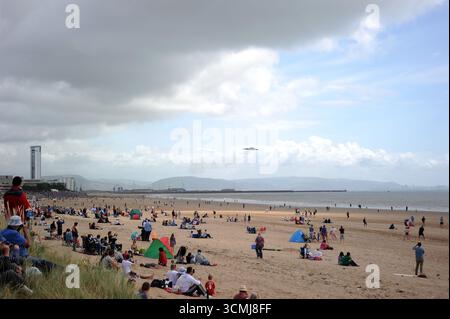 Vulcan XH558 auf der Wales National Airshow, 2015, Swansea Bay. Stockfoto