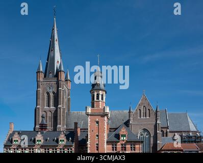 Marktplein oder Marktplatz der Stadt Eeklo, Ostflandern, Belgien 7. SEP 2025 Stockfoto