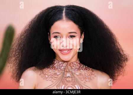 London, Großbritannien. September 2025. Chase Infiniti wurde bei der Londoner Premiere von einer Schlacht nach der anderen gesehen. Bildnachweis: Julie Edwards./Alamy Live News Stockfoto