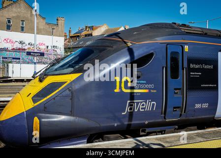 Southeastern Highspeed Javelin Zug (Alistair Brownlee) am Bahnhof Margate, Kent, Großbritannien Stockfoto