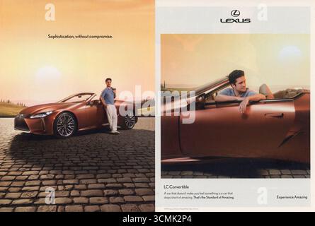 Lifestyle and Travel Magazine Advert, USA, September 2025 Stockfoto