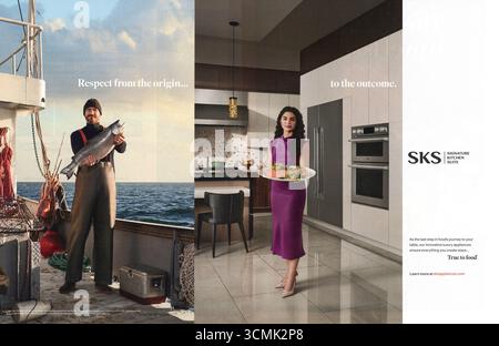 Lifestyle and Travel Magazine Advert, USA, September 2025 Stockfoto