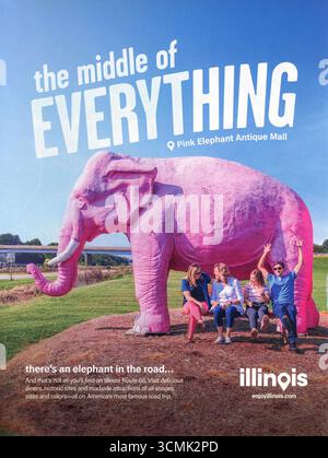 Lifestyle and Travel Magazine Advert, USA, September 2025 Stockfoto