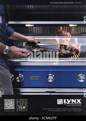 Lifestyle and Travel Magazine Advert, USA, September 2025 Stockfoto