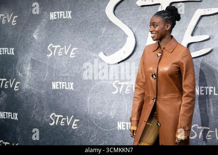London, Großbritannien. September 2025. Little Simz nimmt an der „Steve“ UK Premiere auf dem Curzon Mayfair Teil. Quelle: SOPA Images Limited/Alamy Live News Stockfoto