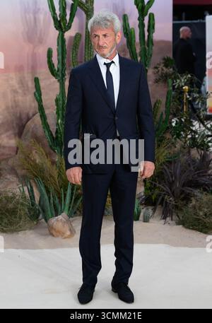 London, Großbritannien. September 2025. Sean Penn nahm am 16. September 2025 an der britischen Premiere von One Battle After Another in London teil. Foto: Stuart Hardy/ABACAPRESS.COM Credit: Abaca Press/Alamy Live News Stockfoto