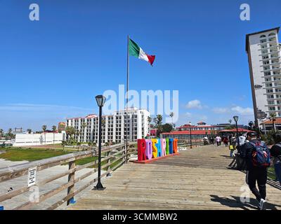 Playas de Rosarito, Baja California, Mexiko - 15. März 2025: Strände von Rosarito an der Küste von Baja California, Mexiko Stockfoto