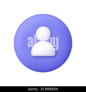 Schaltfläche zum Anmelden des Benutzerprofils. Benutzerprofil, Kontakt. Social Media, Kommunikation, Online-Identität, Account-Management und Benutzeroberflächenkonzept Stock Vektor