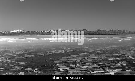 Französische pyrenäen aus der Vogelperspektive Stockfoto