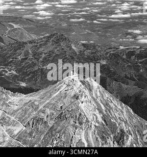 Französische pyrenäen aus der Vogelperspektive Stockfoto