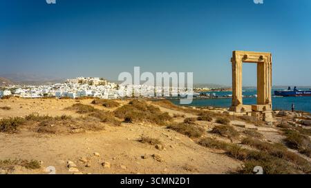 Naxos, Griechenland - Tempel des Apollo (Portara) Stockfoto