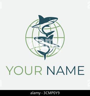 Shark Logo Vektor Illustrationen Design Symbol Vorlage Stock Vektor