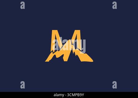 Motiv „Letter M Mountain“ Stock Vektor