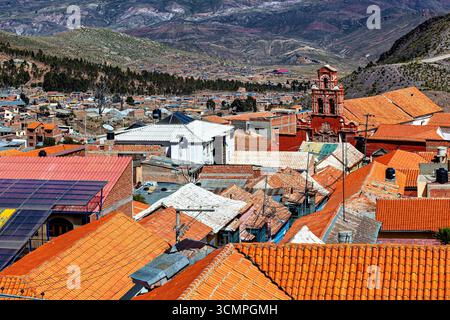 Blick über die Stadt Potosi in Bolivien Stockfoto