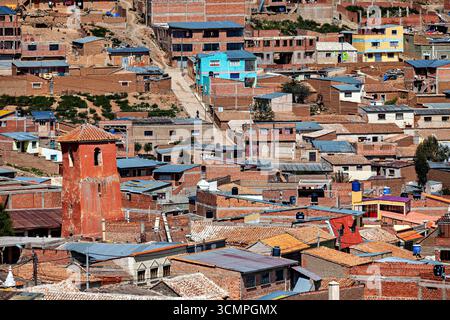 Blick über die Stadt Potosi in Bolivien Stockfoto