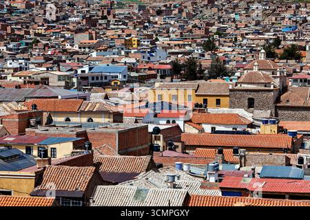 Blick über die Stadt Potosi in Bolivien Stockfoto