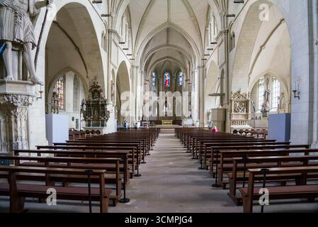 Innenansicht des St. Paul's Cathedral, Domplatz, Münster, Nordrhein-Westfalen, Deutschland, Europa Stockfoto