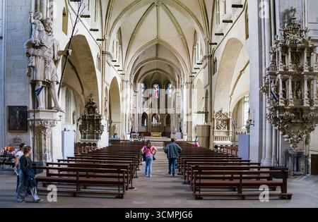 Innenansicht des St. Paul's Cathedral, Domplatz, Münster, Nordrhein-Westfalen, Deutschland, Europa Stockfoto
