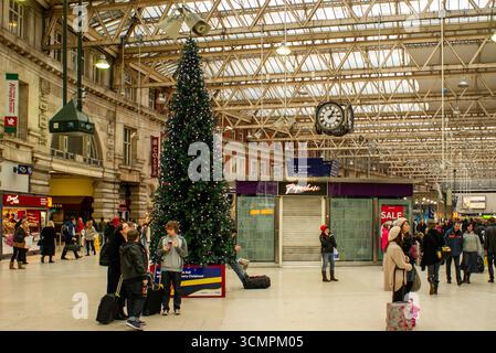 Waterloo Station an einem ruhigen Wintertag. Stockfoto