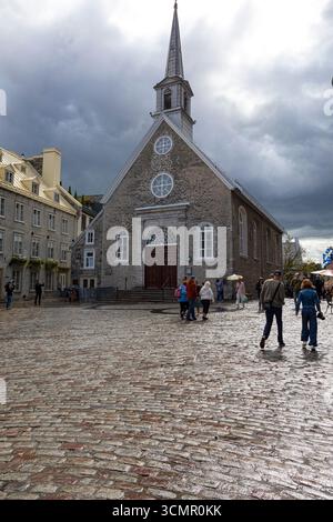Eglise Notre-Dame-des-Victoires Unterstadt Québec City Kanada Stockfoto