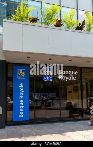 Montreal, Kanada - 2. August 2025: Außenansicht des BMO-Gebäudes der Bank of Montreal in der Innenstadt Stockfoto
