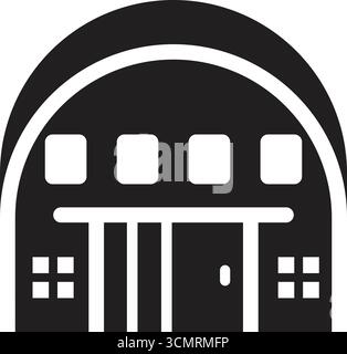 Silhouette Des Hauses Stock Vektor