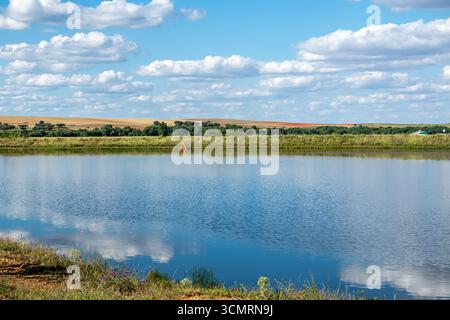 Getreidefelder von La dehesa de salamanca in spanien Stockfoto