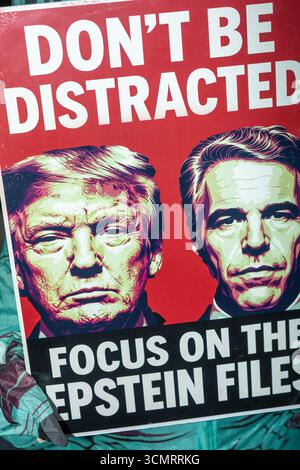 London, Großbritannien. September 2025. Ein Anti-Trumpf-Besuch im märz und Protest in London UK Credit: Ian Davidson/Alamy Live News Stockfoto