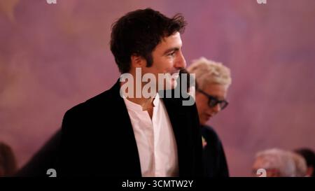 Berlin, Deutschland, 17. September 2025. Bundespräsident Frank-Walter Steinmeier ehrte das Kino mit einem Kulturabend zusammen mit İlker Catak, Doris Dörrie, Maria Schrader und Wim Wenders. Foto: Klaus Kroenert Credit: Klaus Kroenert/Alamy Live News Stockfoto