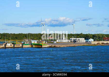 Der Hafen von Virtsu an der Westküste Estlands in der Ostsee Stockfoto