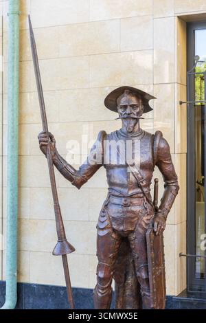 Statue der fiktiven Figur Don Quijote von La Mancha in Tiflien, Georgien Stockfoto