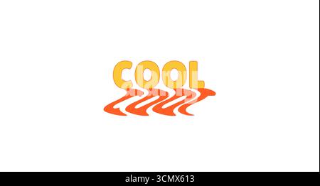 Cooler, auffälliger Internet-Slang mit welligen orangefarbenen Schatten Stock Vektor