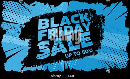 Black friday-Werbebanner bis zu 50 % Stock Vektor