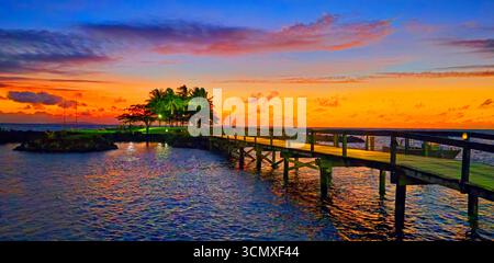 First Landing Beach Resort, Nalamu Beach am Vuda Point, in der Nähe von Nadi, Viti Levu, Fidschi, Südpazifik Stockfoto