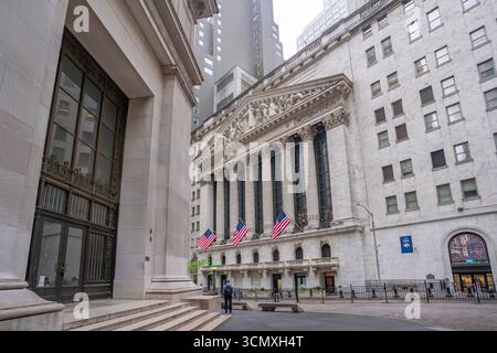 Außenansicht der New York Stock Exchange, New York, USA Stockfoto