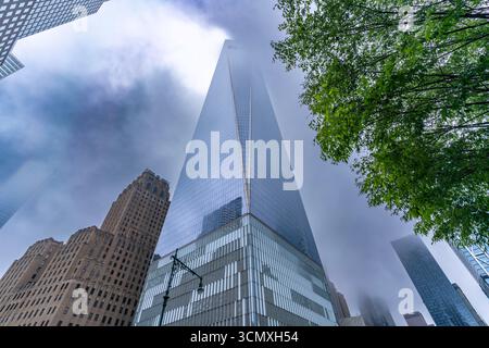 One World Trade Centre vom Brookfield Place Shopping Centre, New York, USA Stockfoto