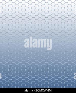Hellblauer sechseckiger Verlauf für modernen Hintergrund Stockfoto
