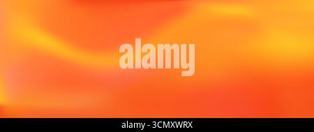 Herbstliche Farbabstufung mit warmgelblichem Rotverlauf und abstrakter organischer Textur. Verschwommenes Muster bei Sonnenuntergang oder feurige Blätter für Herbsttapeten. Stock Vektor