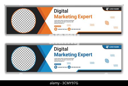 Moderne LinkedIn Header Design Corporate Social Media Cover Foto Vektor Illustration Vorlage Stock Vektor