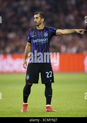 AMSTERDAM: Henrikh Mkhitaryan vom FC Internazionale Milano während des UEFA Champions League Spiels zwischen AFC Ajax und FC Internazionale Milano am 17. September 2025 in der Johan Cruijff Arena in Amsterdam. ANP | Hollandse Hoogte | Maurice van Steen Stockfoto